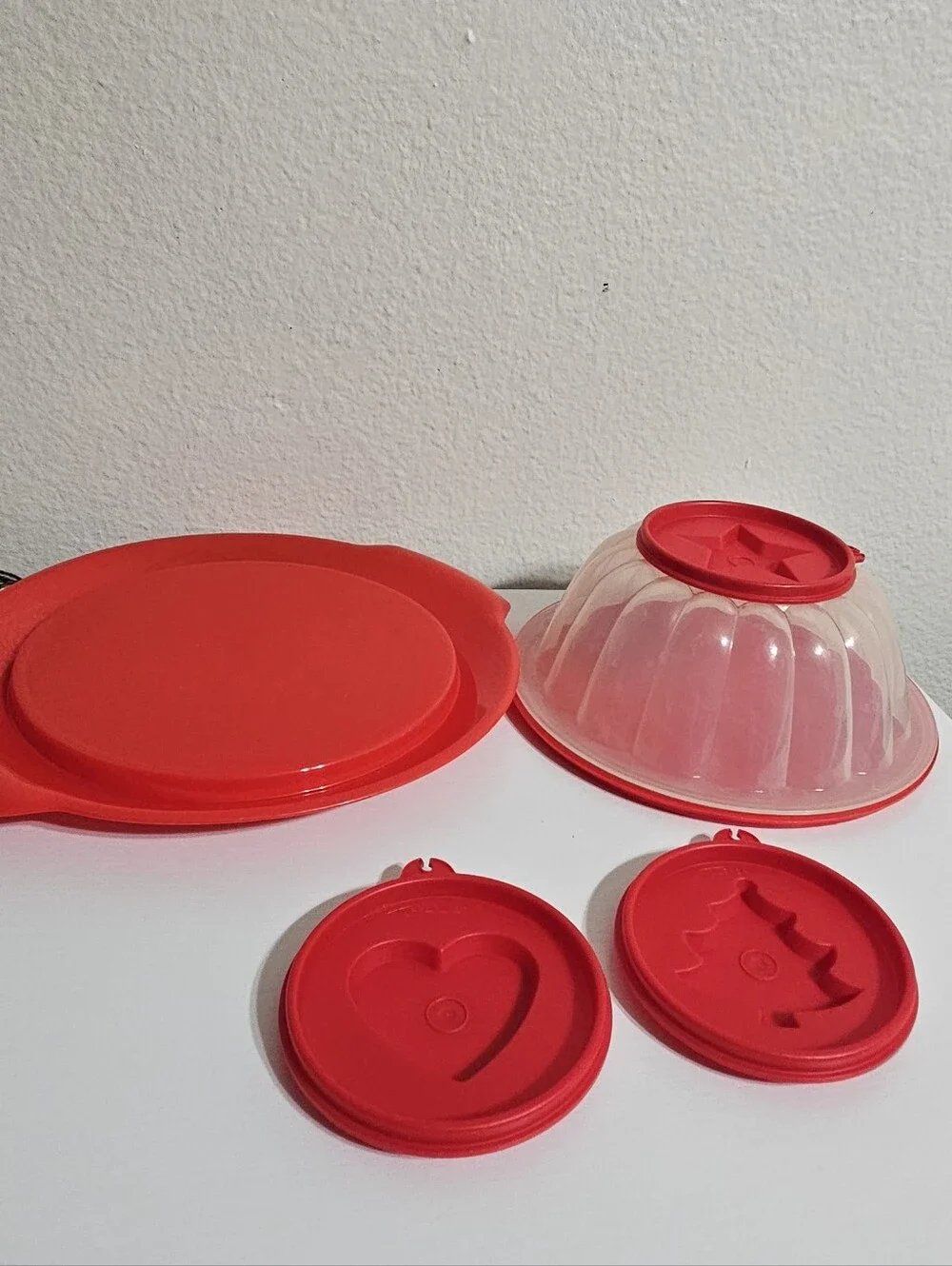 Red Plastic Gelatin Mold Set